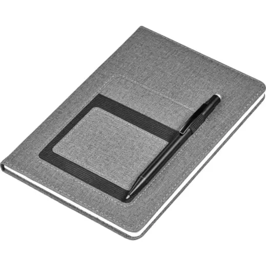 Moda Notebook & Pen Set Grey